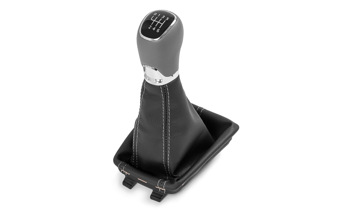 Leather 6° gear shift knob and sleeve FABIA III